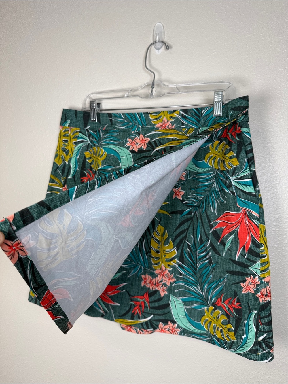 RipSkirt Hawaii Wrap Skirt L 14/16 Vintage Bali Jungle Print Length 2 Pockets - Picture 12 of 17